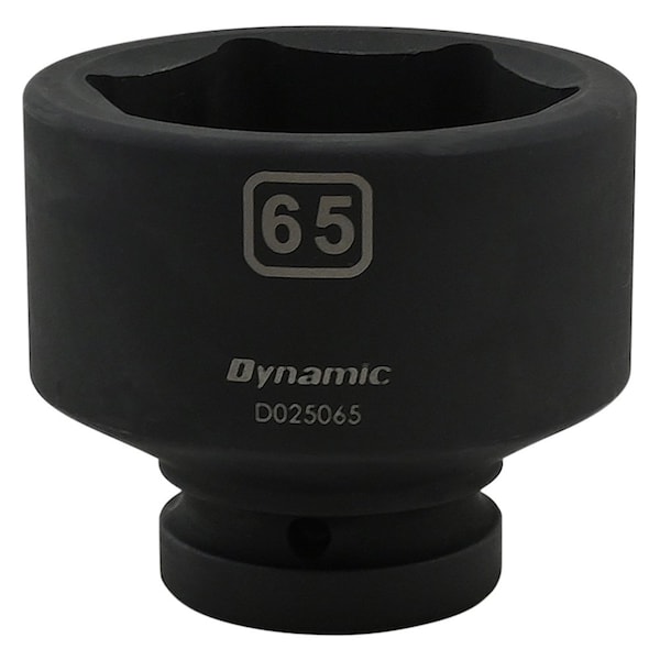 1" Drive Standard Socket, Black Phosphate, Tools 65MM X 1" Drive, 6 Point Standard Length